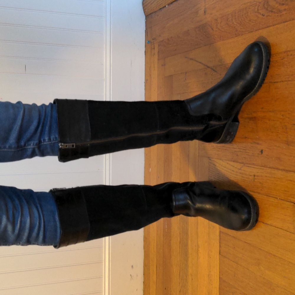 Timberland Black Leather /Suede Boots Size 7.5